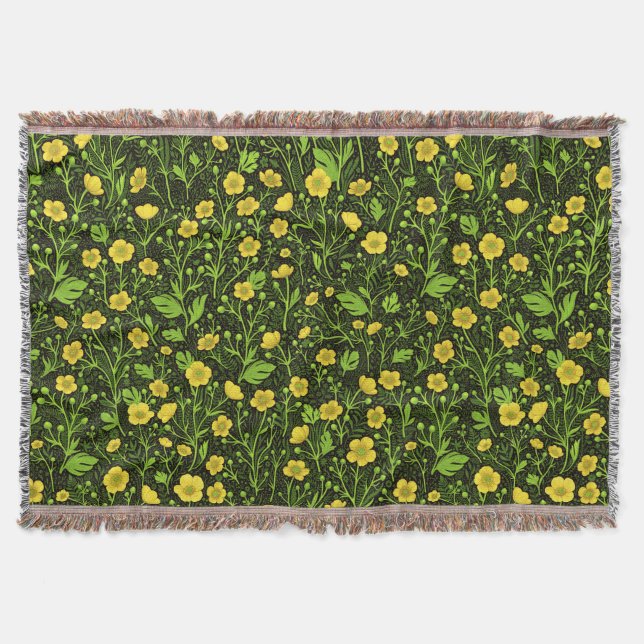 Cobertor Botões em preto (Frente)