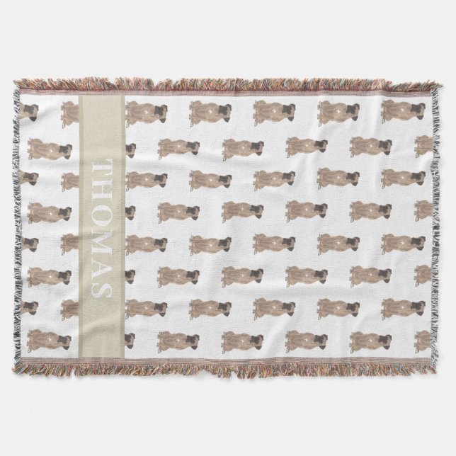 Cobertor Boxer Personalizado (Máscara Cor de Fawn) (Frente)