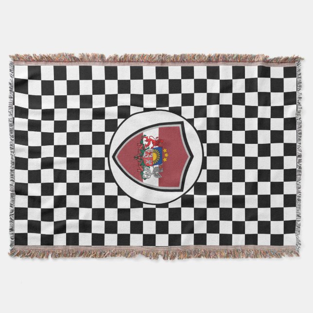 Cobertor Braços de bandeira-casaco da Letónia jogam coberto (Frente)