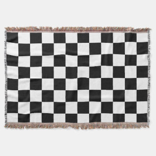 Cobertor Branco clássico com estilo preto