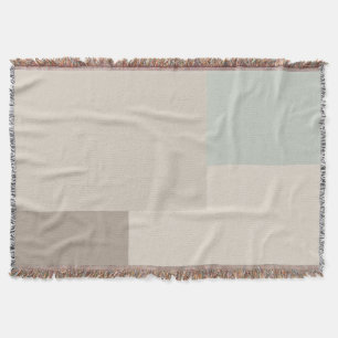 Cobertor Branco de Bloco de Cor Abstrato Estético