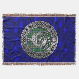 Cobertor Brasão da Clan Cockburn & Nó do Tartan
