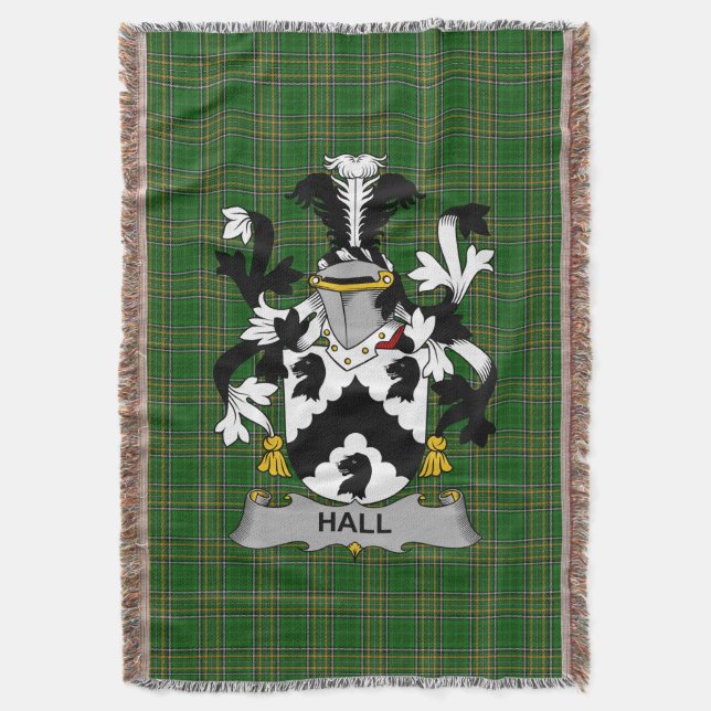 Cobertor  Brasão de Armas da Família Irish Hall ou MacHall  (Frente Vertical)