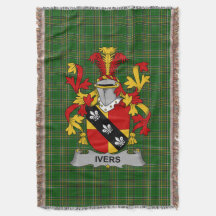 Brasão de Armas da Família Irish Ivers Crest Irlan