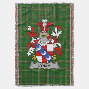 Cobertor Brasão de Armas Irlandês Lynam ou O_Lynam Crest d
