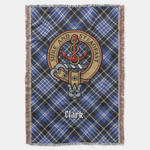 Cobertor Brasão do Clã Clark sobre Tartan