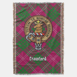 Cobertor Brasão do Clã Crawford sobre Tartan
