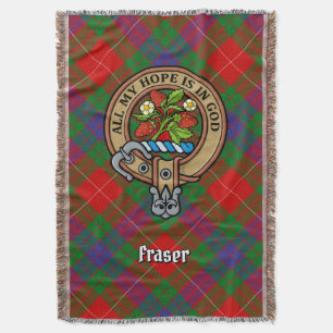 Cobertor Brasão do Clã Fraser sobre Tartan