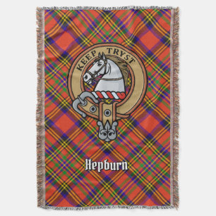 Cobertor Brasão do Clã Hepburn sobre Tartan