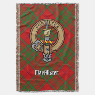Cobertor Brasão do Clã MacAlister de Glenbarr sobre Tartan