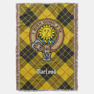Cobertor Brasão do Clã MacLeod de Lewis sobre Tartan