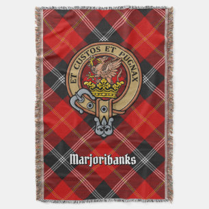 Cobertor Brasão do Clã Marjoribanks sobre Tartan