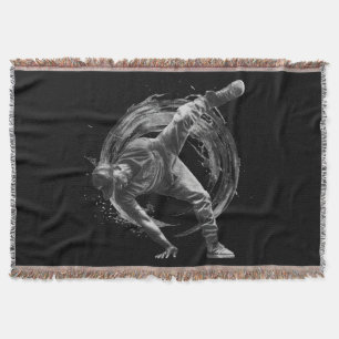 Cobertor Breakdancer em ação, no estilo de splatter de tint