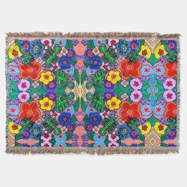 Cobertor Bright Abstrato Flower Art