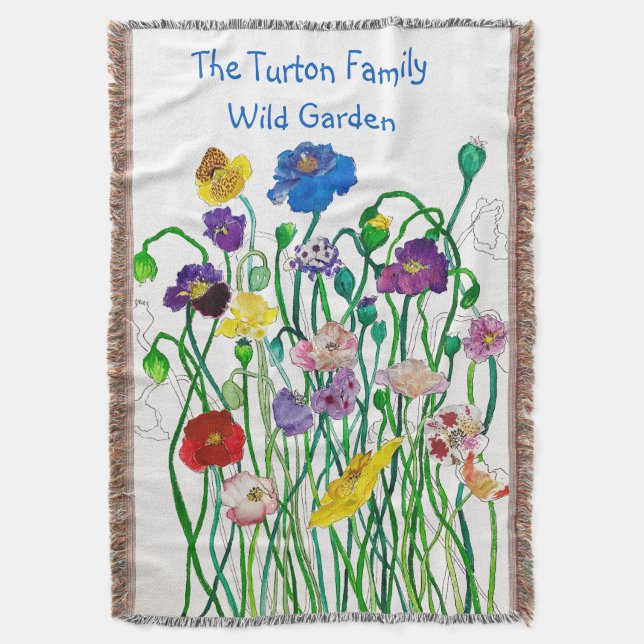 Cobertor Bright, divertida e imaginativa Wild Poppy (Frente Vertical)