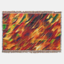 Cobertor Brilhante manchado de vermelho a laranja, um pouco