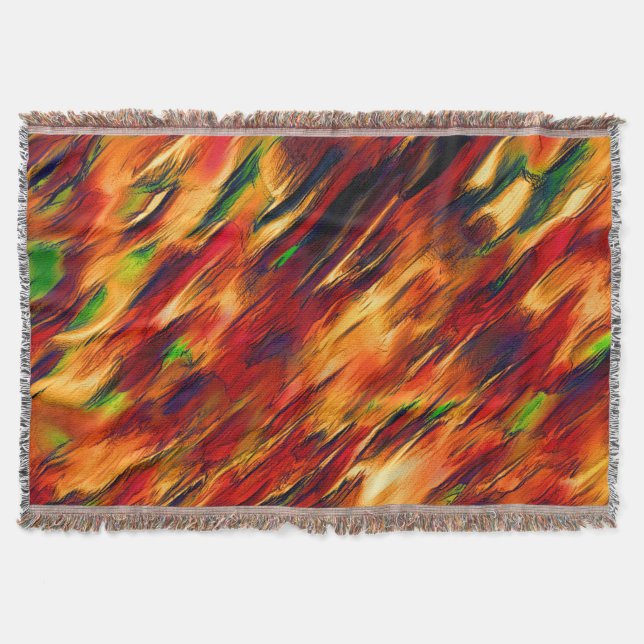 Cobertor Brilhante manchado de vermelho a laranja, um pouco (Frente)