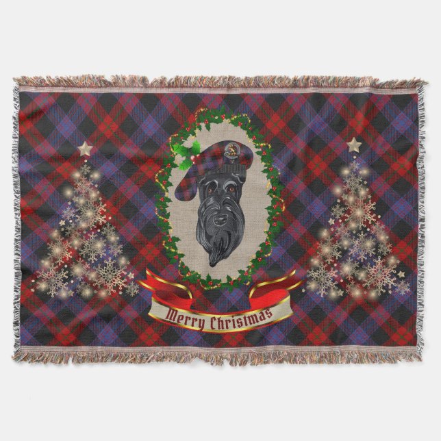 Cobertor Broun Scottie Dog Christmas (Frente)