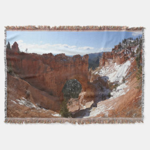 Cobertor Bryce Canyon Natural Bridge Snowy Landscape Foto