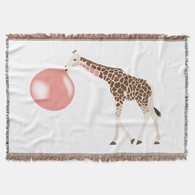 Cobertor Bubble Gum Giraffe Soprando Bolha (Frente)