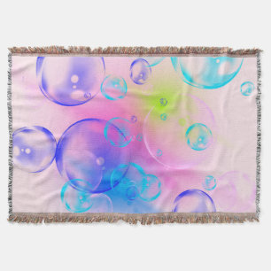 Cobertor BUBBLES - Imagem Abstrato colorida da arte fractal