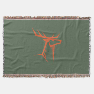 Cobertor Buck Hunter Orange e Camo Green Blanket