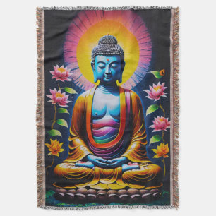 Cobertor Buda - Mindfulness em Flor