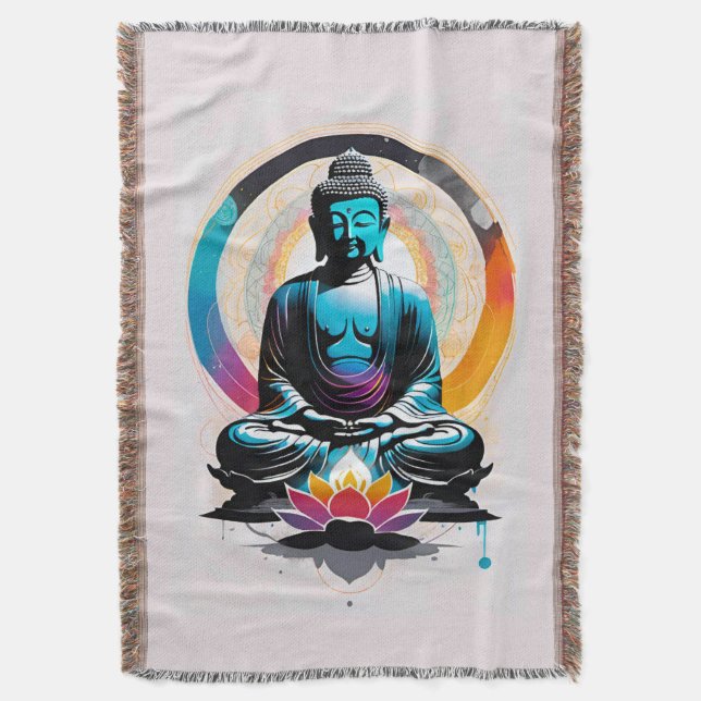 Cobertor Buddha Zen Art (Frente Vertical)