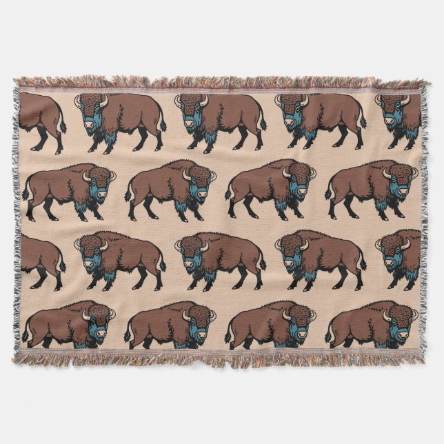 Cobertor Buffalo Bison Pattern (Frente)