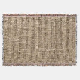 Cobertor burlap castanho russo
