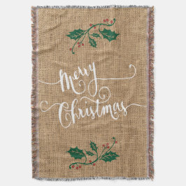 Cobertor Burlap Texry Felry Christmas
