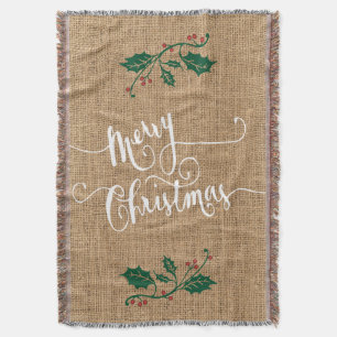 Cobertor Burlap Texry Felry Christmas
