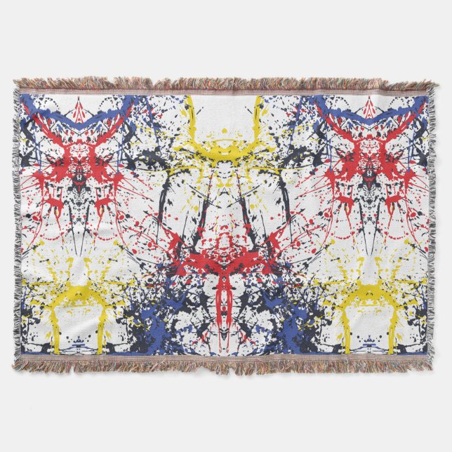 Cobertor Burst Colorido: Uma Brincadeira Aleatória (Frente)