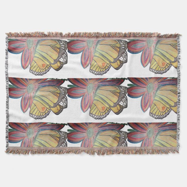 Cobertor Butterfly landing beautiful (Frente)