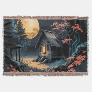 Cobertor Cabana ao Luar Floresta Japonesa Arte (6)