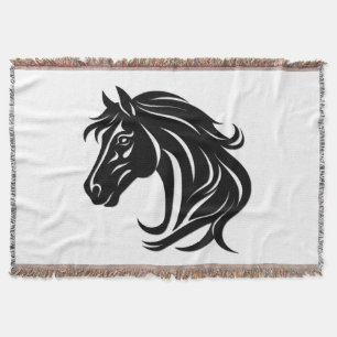 Cobertor Cabeça de Cavalo Preto Magnífico