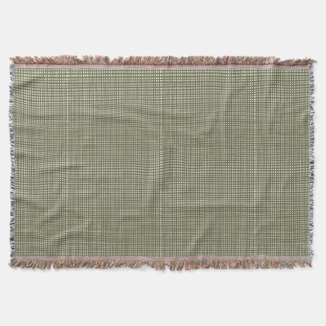 Cobertor Cabincore Wobbly Gingham Christmas Green (Frente)