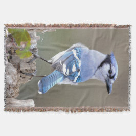 Cobertor Caçador de Jay Azul-Cinto no Treestump