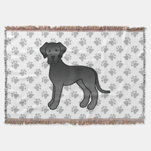 Cobertor Cachorro de Cartografia Gelado Negro
