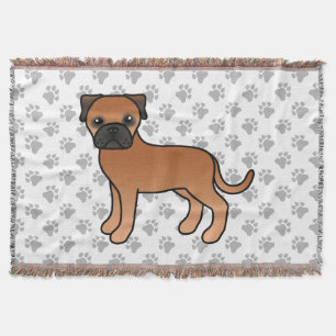 Cobertor Cachorro de Cartoons Vermelho Bullmastiff