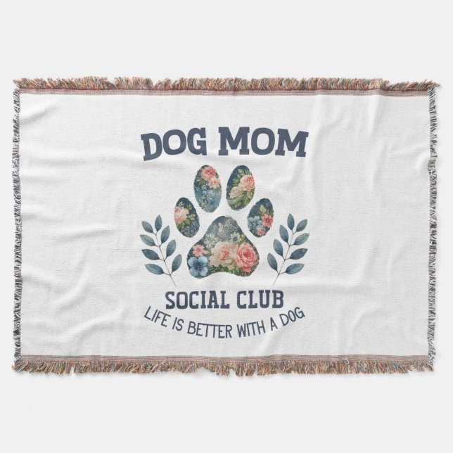 Cobertor Cachorro Mãe Paw Floral (Frente)