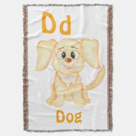 Cobertor Cachorro personalizado ABC: Letra D - Adicione seu