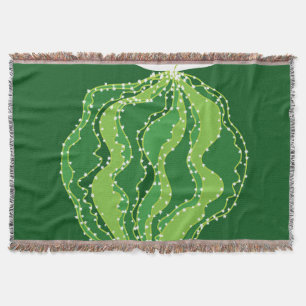 Cobertor Cacto verde: motif abstrato natural.