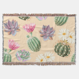 Cobertor Cactus Suculente: Padrão de Alto Detalhe