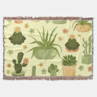 Cobertor Cactus, suculentos: padrão de plantas domésticas v