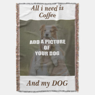 Cobertor Café e meu Travesseiro decorativo de Cachorro
