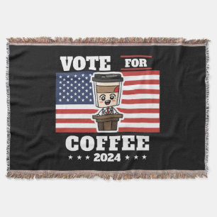 Cobertor Café para presidente, vote no café