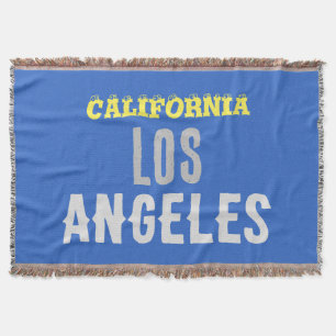 Cobertor California Los Angeles City USA Retro Vintage Blue