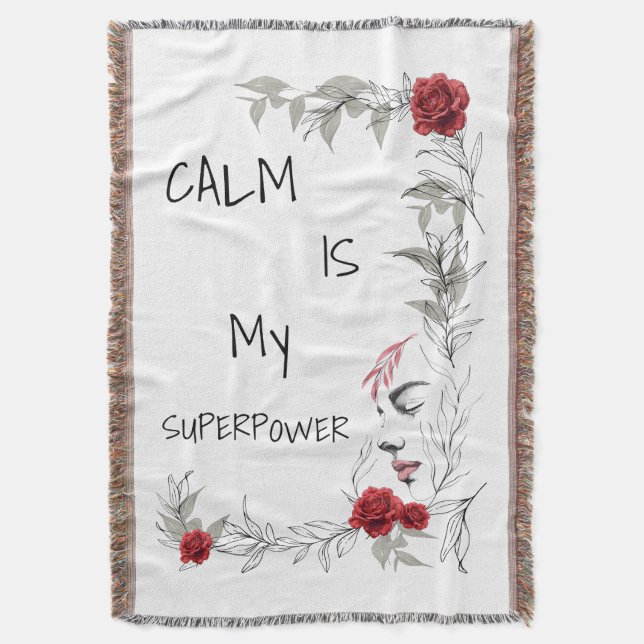 Cobertor Calma É Meu Superpoder | Autoconfiança e Confiança (Frente Vertical)