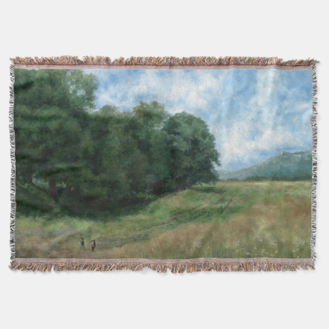 Cobertor Caminho Cênico do Campo - Design de Paisagem Vinta (Frente)